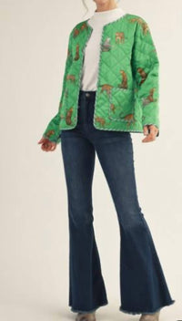Jodifl - Cheetah Chic Quilted Jacket