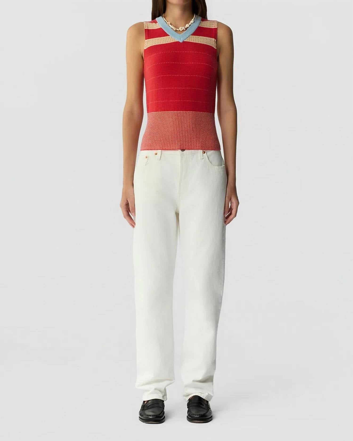 Guest In Residence - Collegiate Stripe Sleeveless Vest