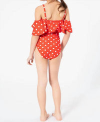 Marina West Swim - Girls Off Shoulder & Ruffled 1pc Swim Suit