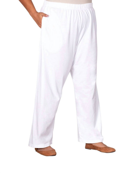 On The Plus Side - Cotton Wide Leg Pants - Plus