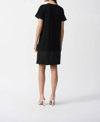Joseph Ribkoff - Cutout Yoke Detail Shift Dress
