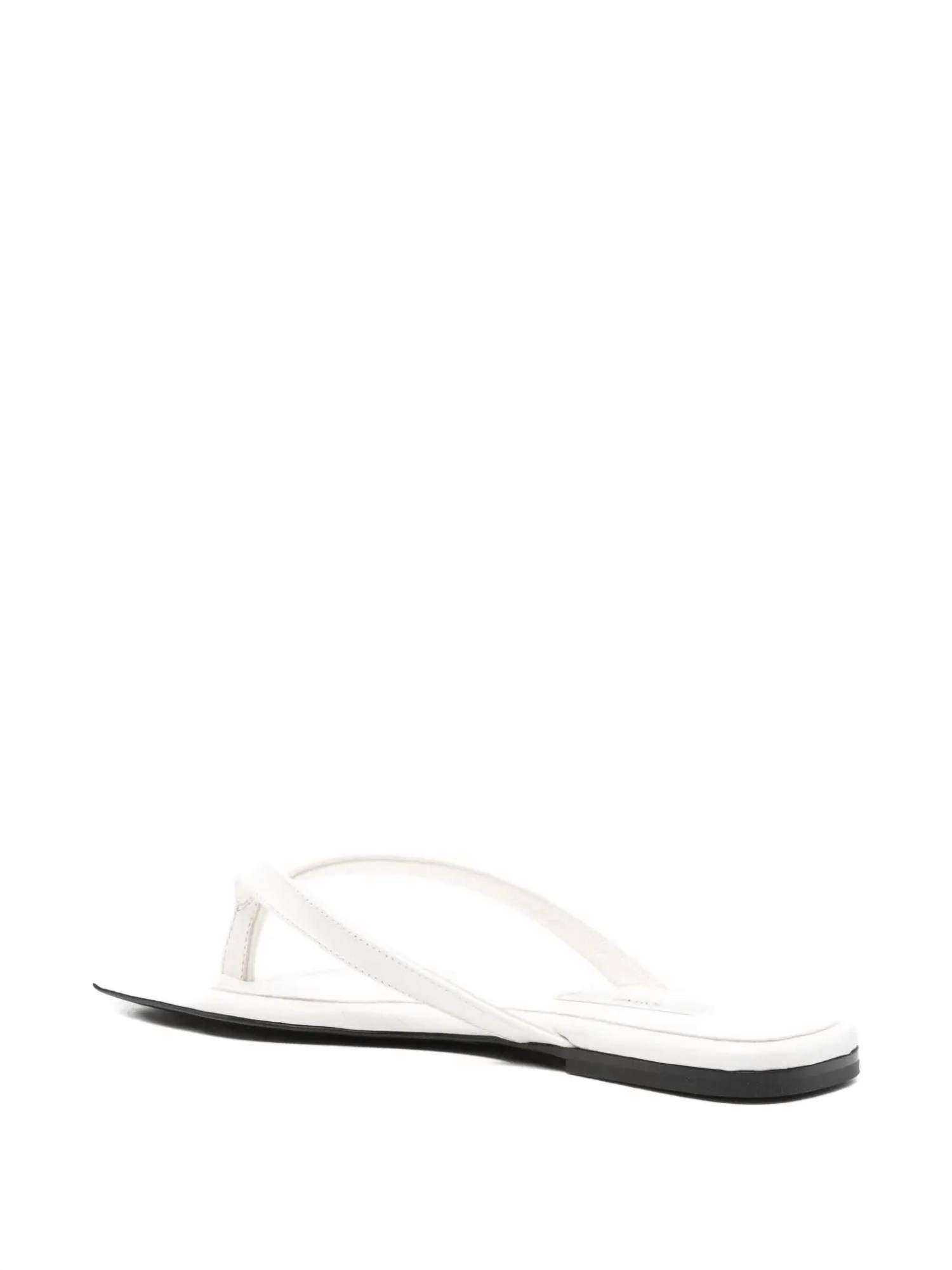 Toteme - Women's Croco-embossed Flip Flops