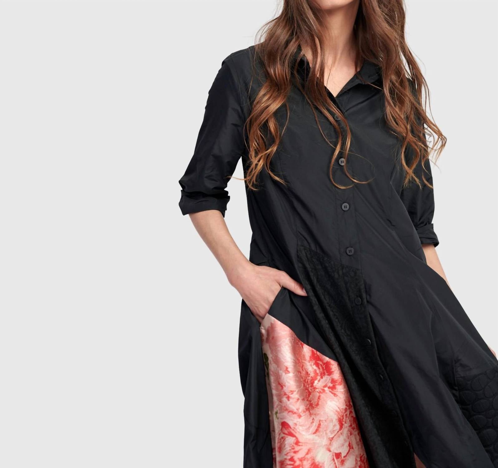 ALEMBIKA Alanis Shirt Dress in mix - women's dress - view 6
