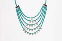 Avenue Chic Tiny coin Beaded Gypsi Necklace in silver - women's jewelry