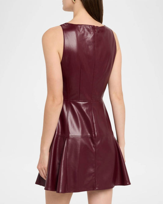 Milly - Faux Leather Mini Dress