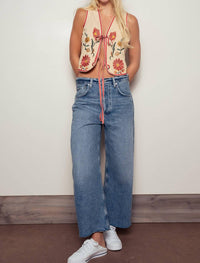 Urban Daizy - Boho Embroidered Tie Front Western Vest