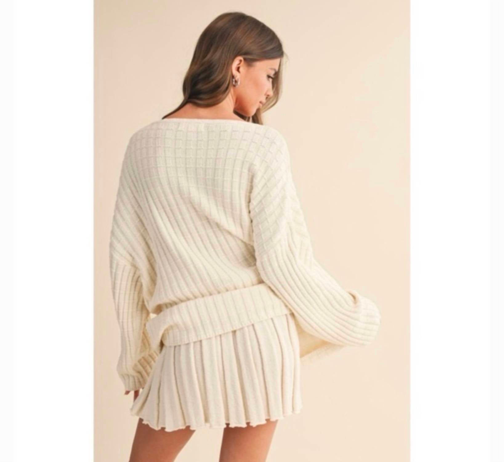 Klesis - Pleated Sweater Skirt