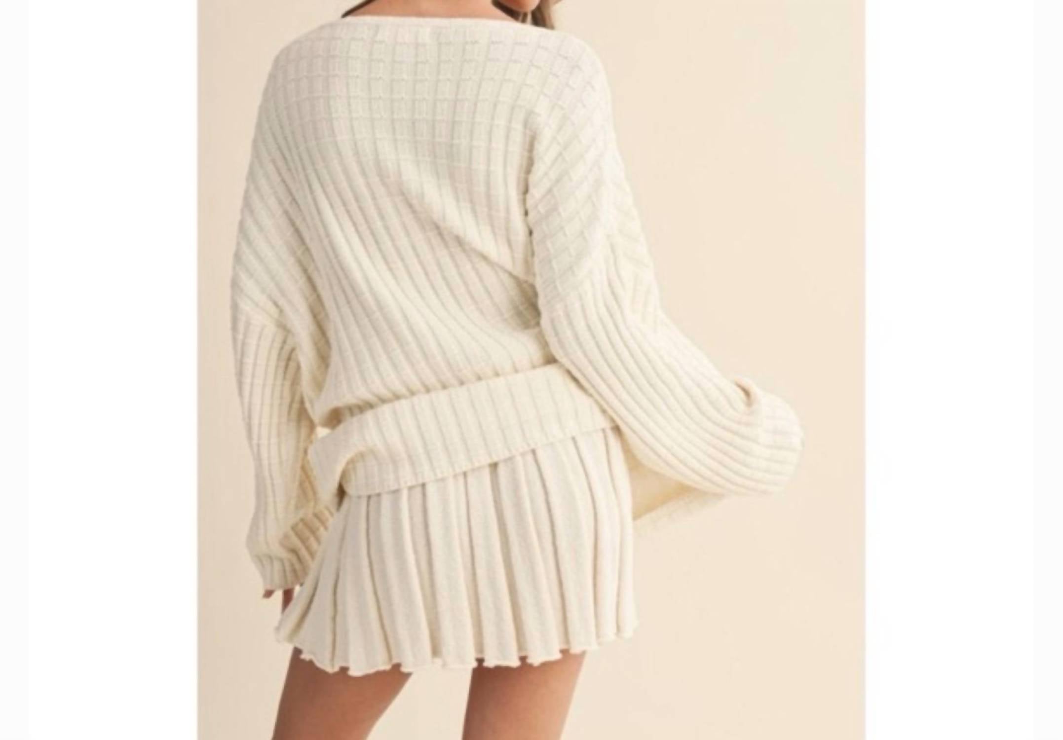 Klesis - Pleated Sweater Skirt