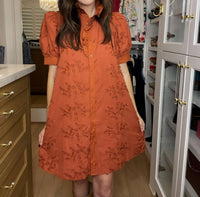 entro Fresh Take Floral Lace Dress in caramel - women's dress