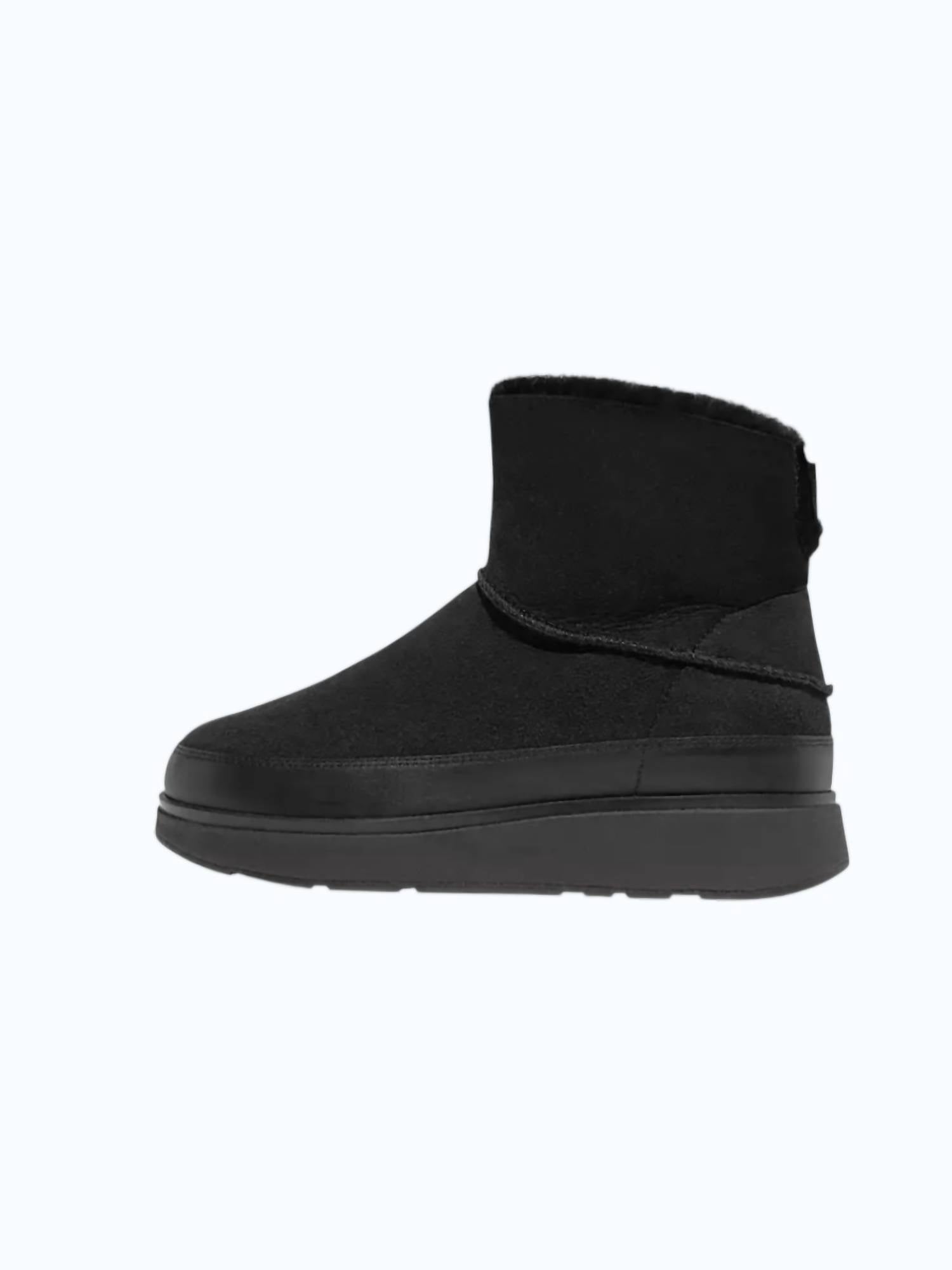 fitflop Women's Mini Double-faced Shearling Boots in all black - women's shoe