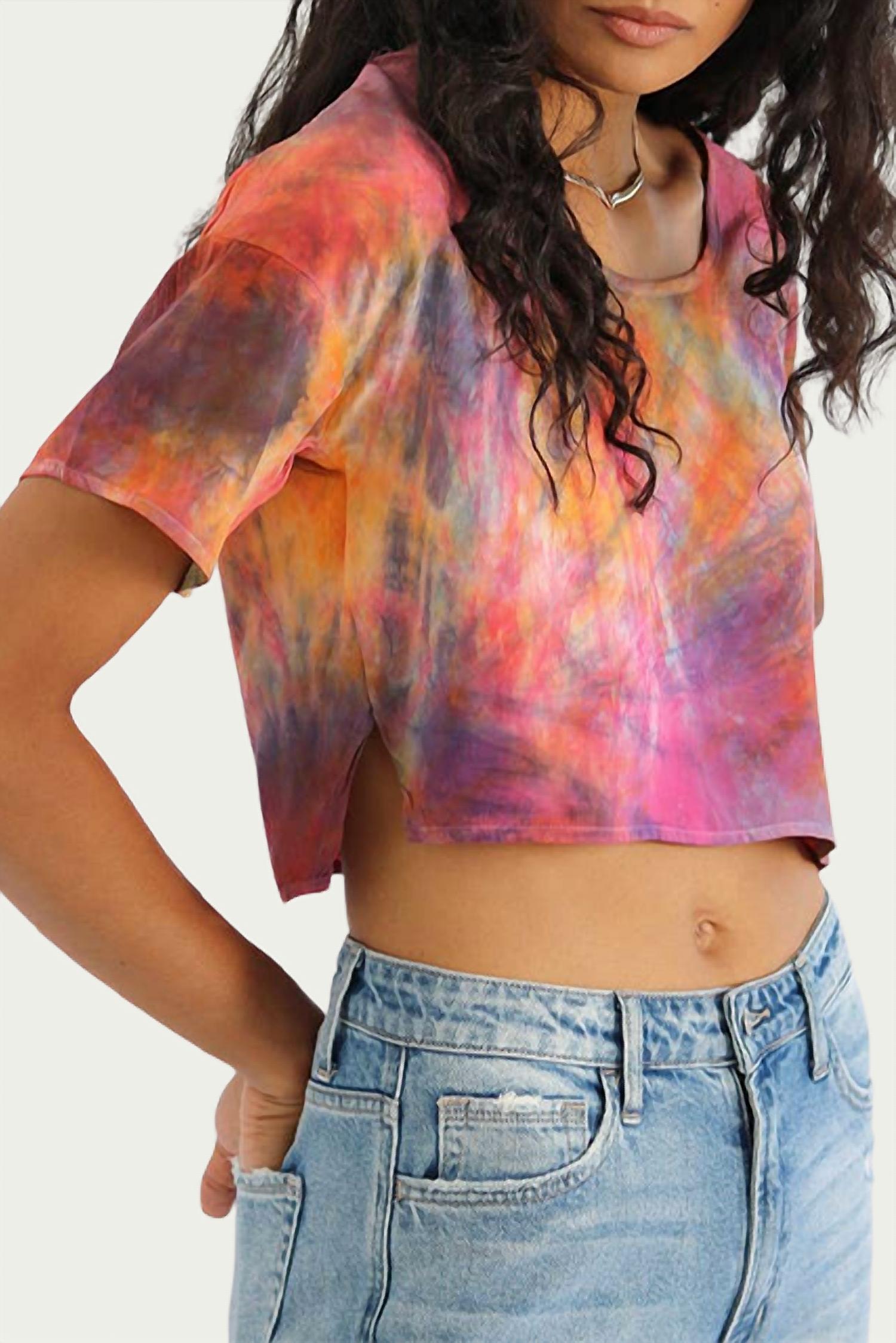 TIE-DYED SILK T-SHIRT