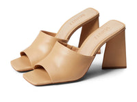 SCHUTZ Women's Lizah Heeled Sandal in light nude - women's heels - detail view