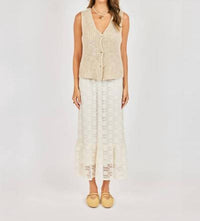 Sadie & Sage Ashtin Cardi Vest in oat - women's blouse - view 5