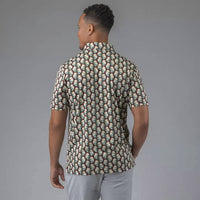 Good Good Golf Grand Entrance Short Sleeve Polo in brown floral - men's shirt - alternate view