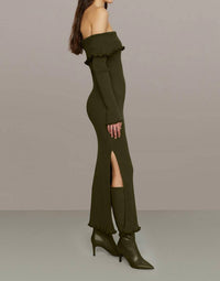 Amur - Meadow Lettuce Edge Midi Dress