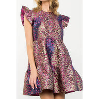 Thml - Flutter Sleeve Textured Mini Dress