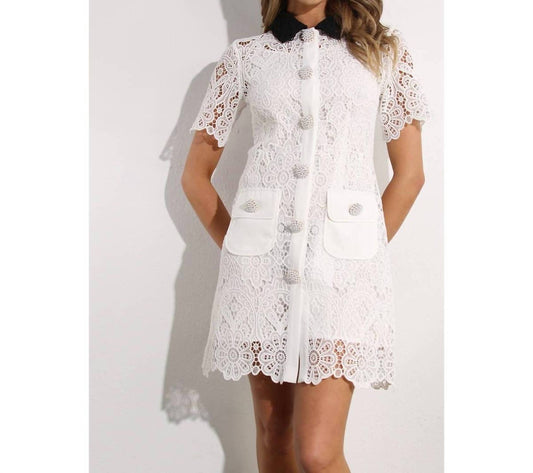 Mulla - Crochet Lace Mini Dress