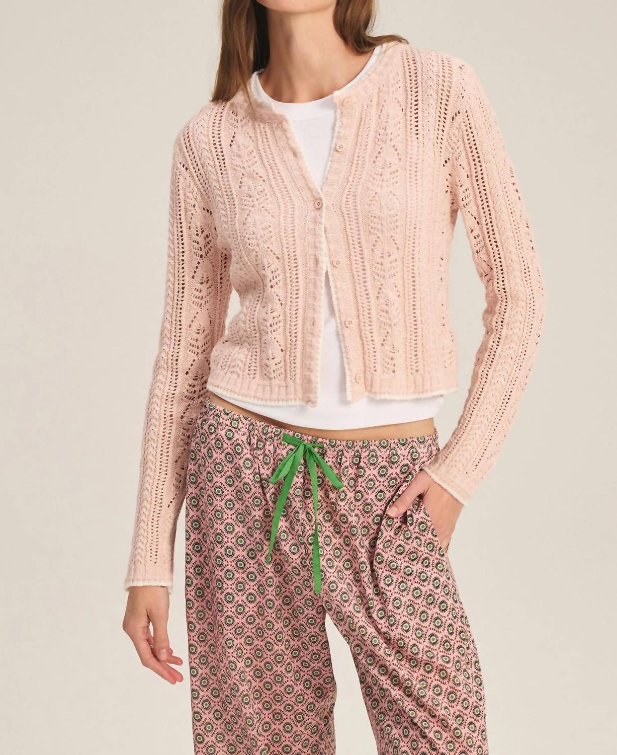 Velvet By Graham & Spencer - Daisy Pointelle Cardigan