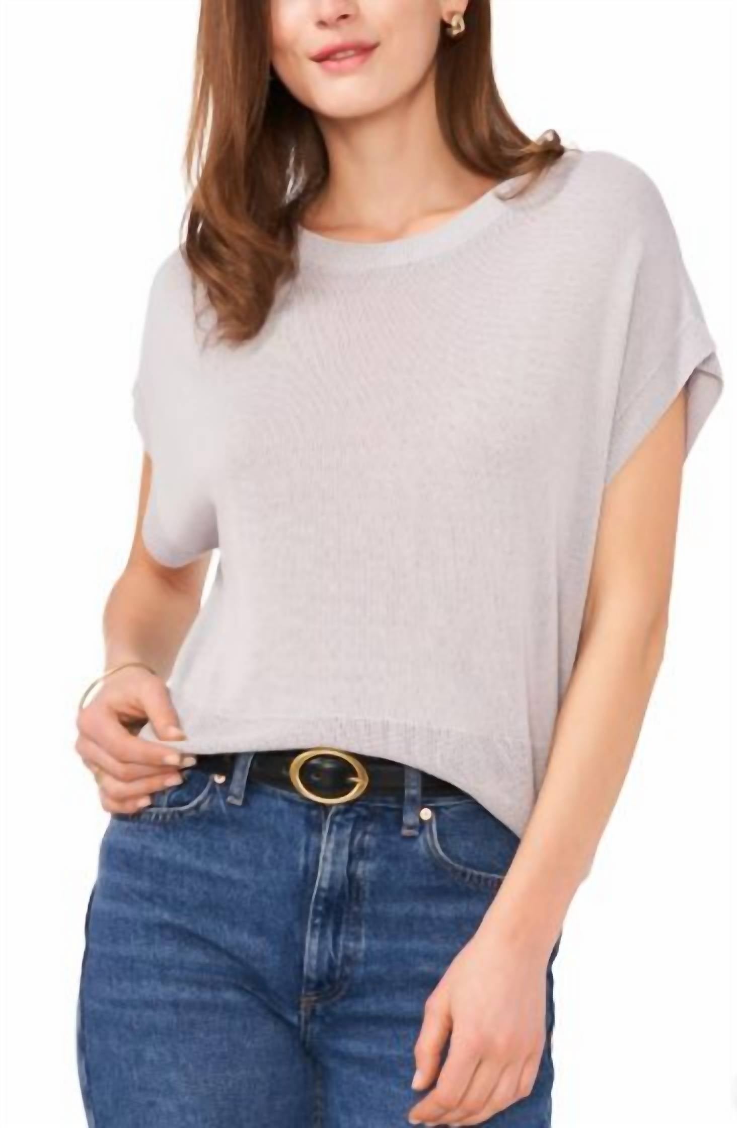 Vince Camuto - Short Sleeve Knit Sweater