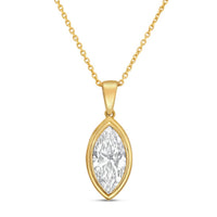 Diana M Jewels - Women's Marquise Lab-Grown Diamond Pendant Necklace (8.00 Ct) - Elegant Plus