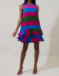 Sugarlips - Saige Striped Una Shift Mini Dress