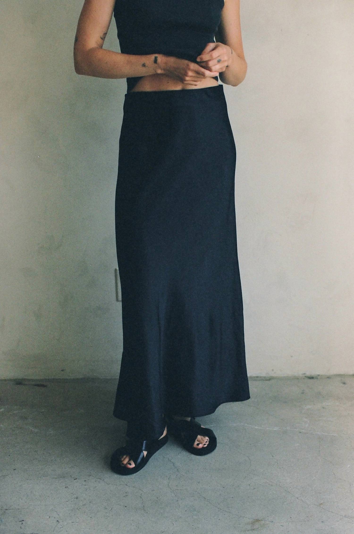 A.Ren - Satin Maxi Skirt