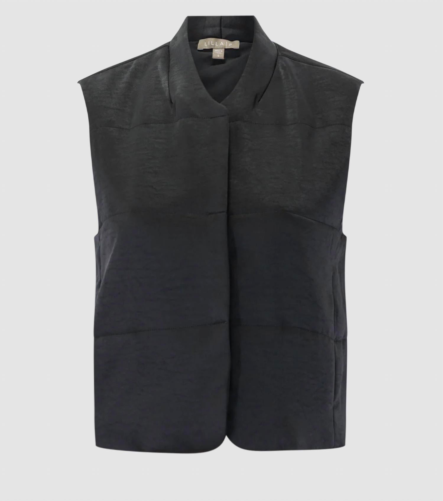 Lilla P - Quilted Satin Vest