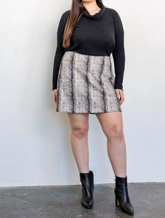 Snake Print Skirt Curvy