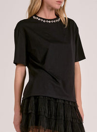 ELAN Million Bucks Tee in black - women's t-shirt - detail view