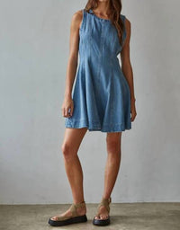 By Together - Ryan Pleated Skirt Denim Dress