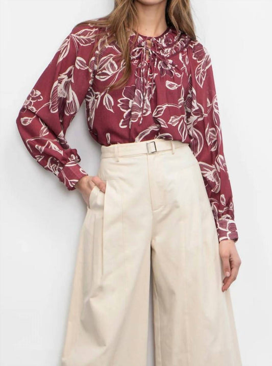 Greylin - Luiza Ruched Neckline Blouse