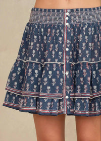 M.A.B.E. - Ari Print Mini Skirt