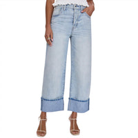 PISTOLA Ryder Cuffed Straight Jean in sunrise - women's jeans - detail view