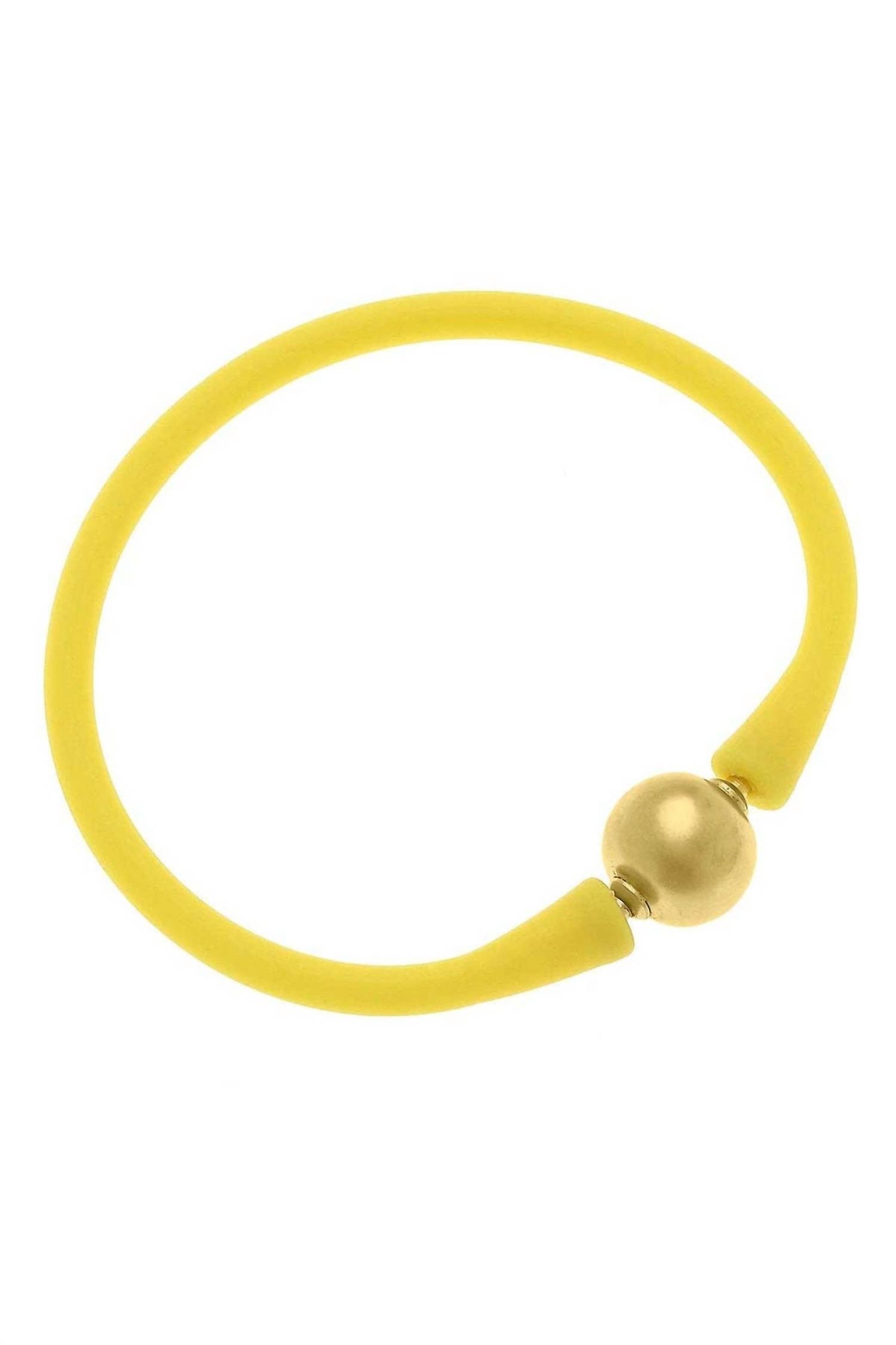 Canvas Style - Kids' Bali 24k Gold Plated Ball Bead Silicone Bracelet