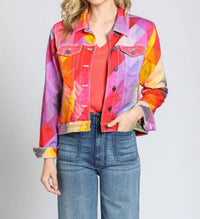 Apny - Printed Denim Jacket