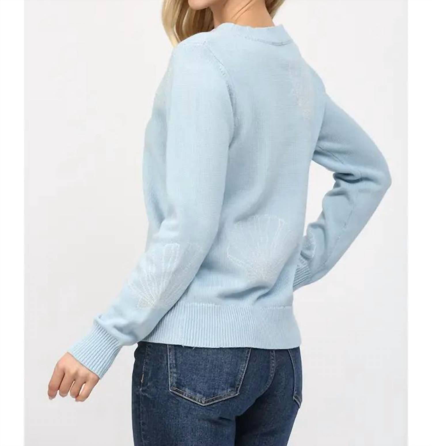 Fate By Lfd - Seashell Embroidered Crewneck Sweater