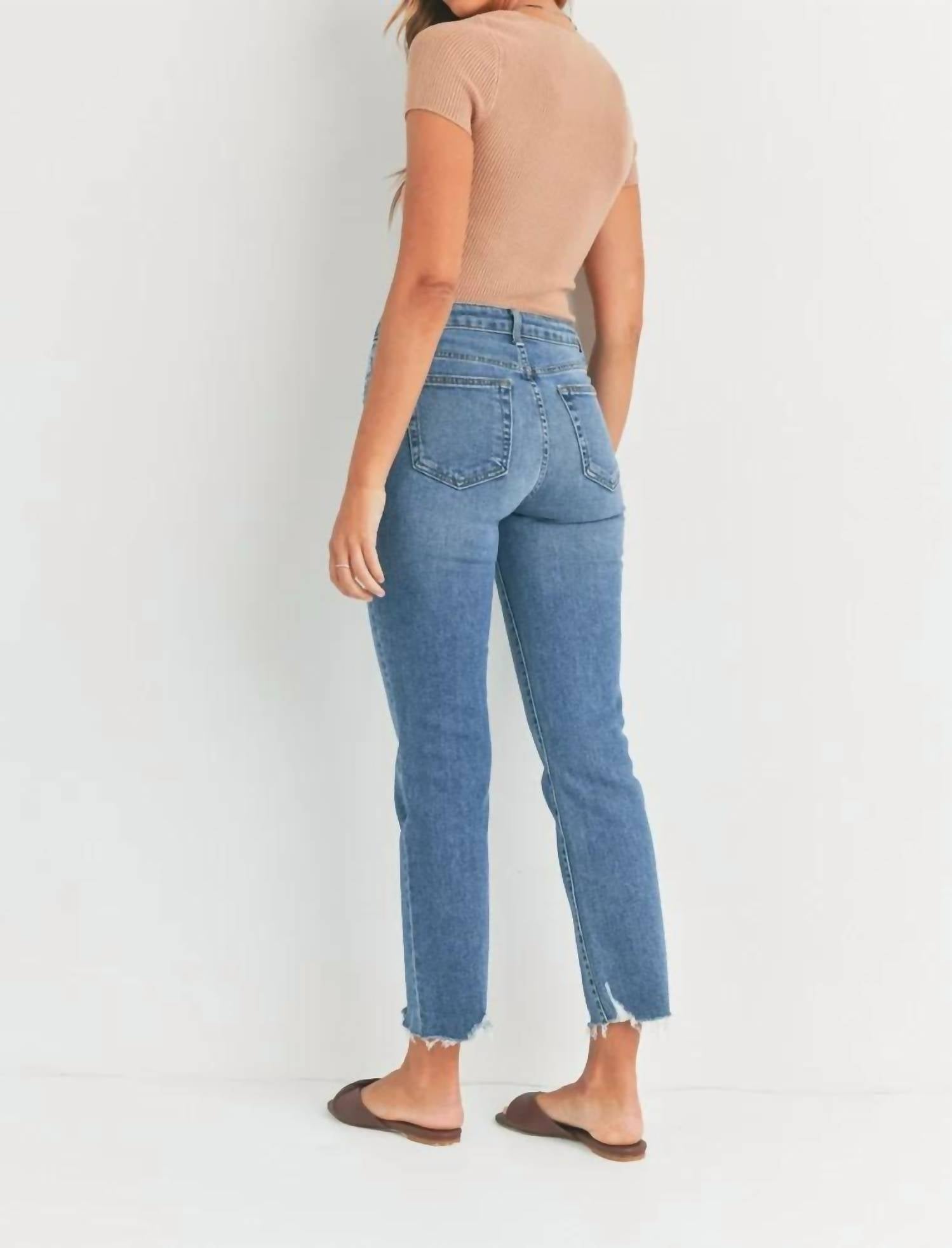 Just Black Denim - High Rise Straight Jeans
