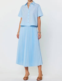 Current Air - Astrid Button Down Pleated Back Blouse