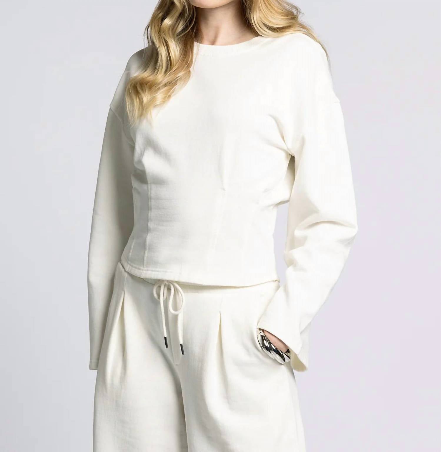 Weekend Los Angeles Carmelle Long Sleeve Top in dove - women's long sleeve top - view 4