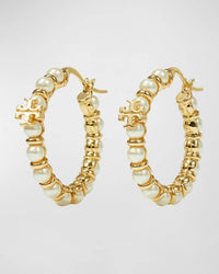 Tory Burch - Kira Pearl Hoop Earrings