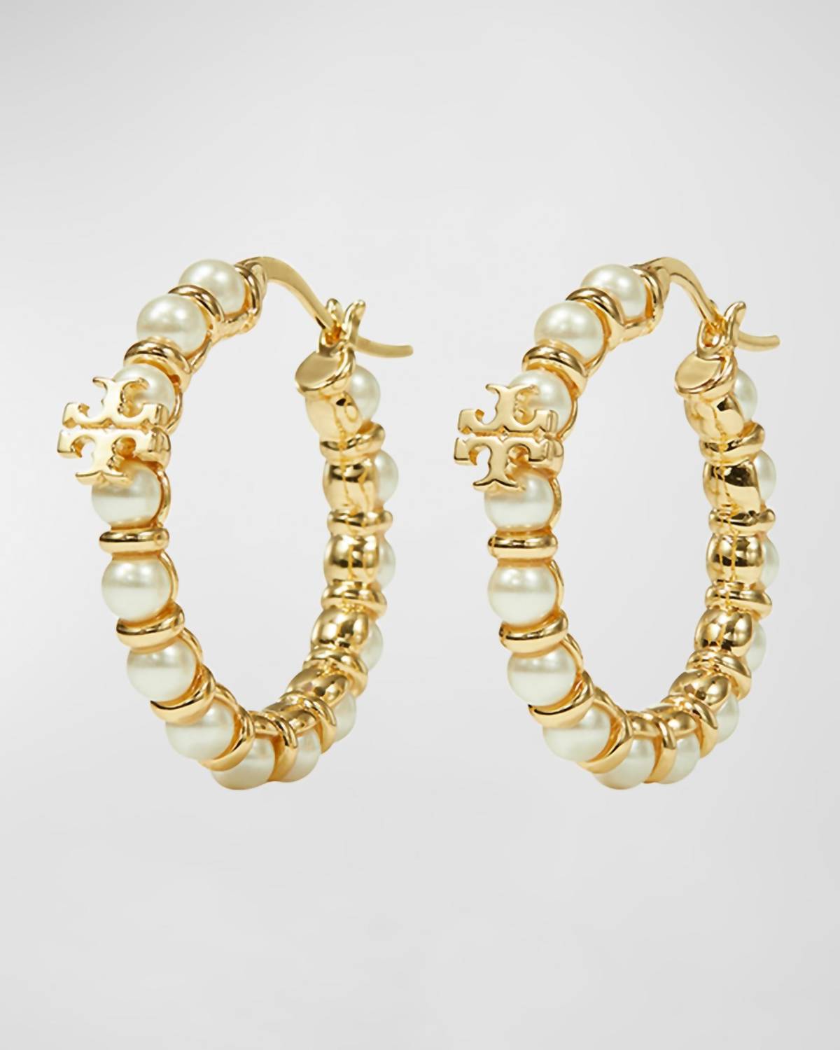 Tory Burch - Kira Pearl Hoop Earrings