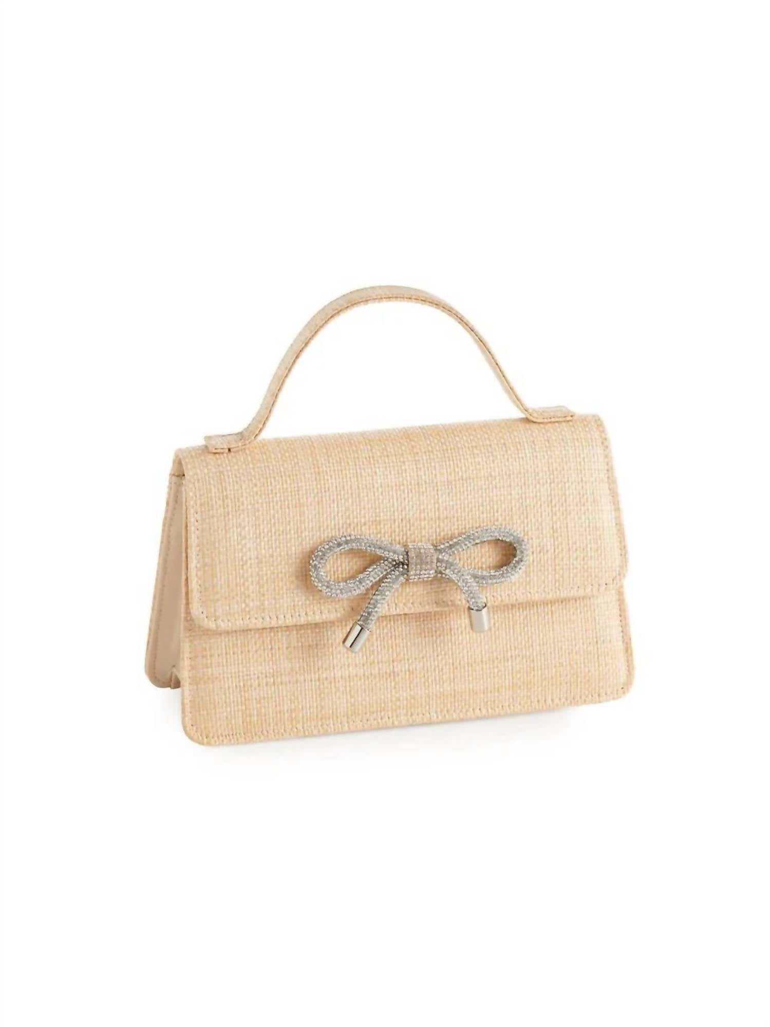 Shiraleah Bowie Mini Straw Bag in natural - women's bag