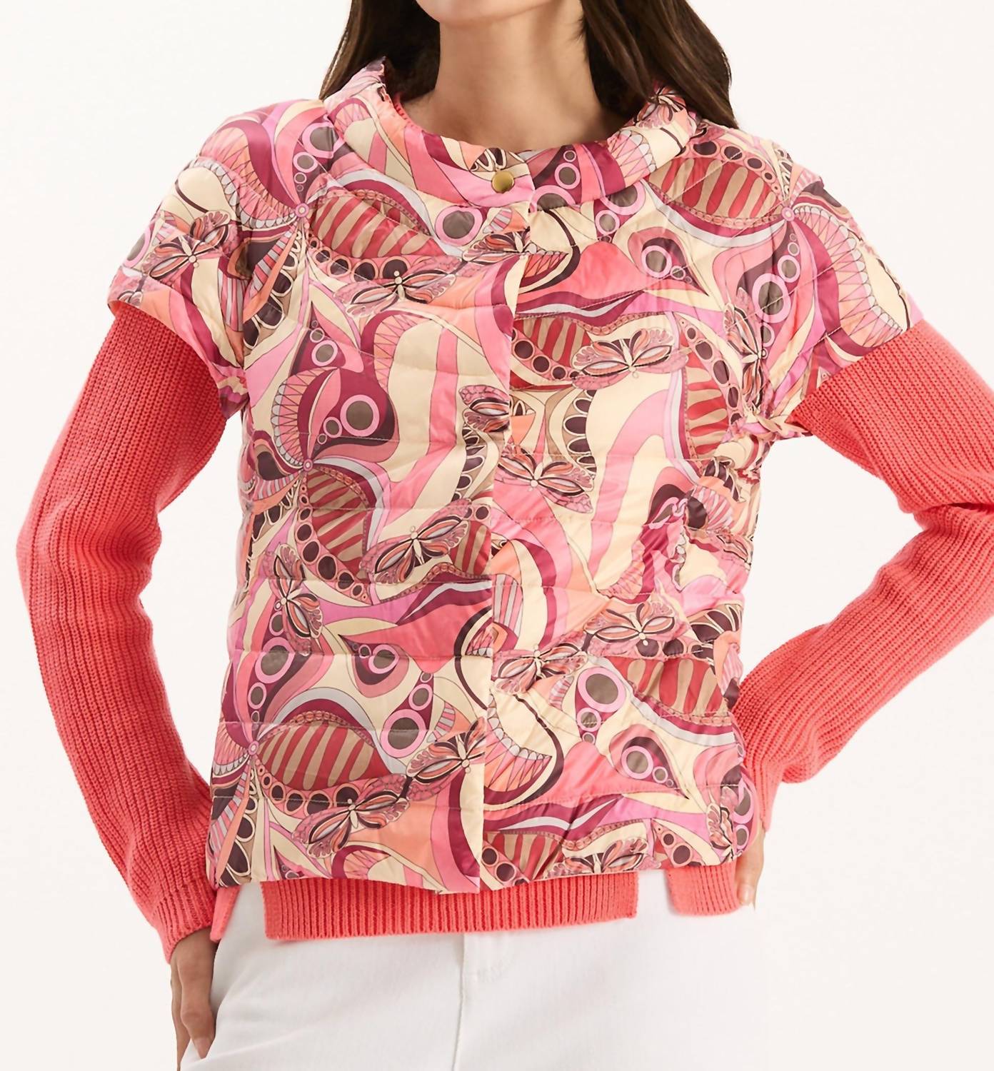 Tyler Boe - Shelly Tucci Print Cap Sleeve Vestie