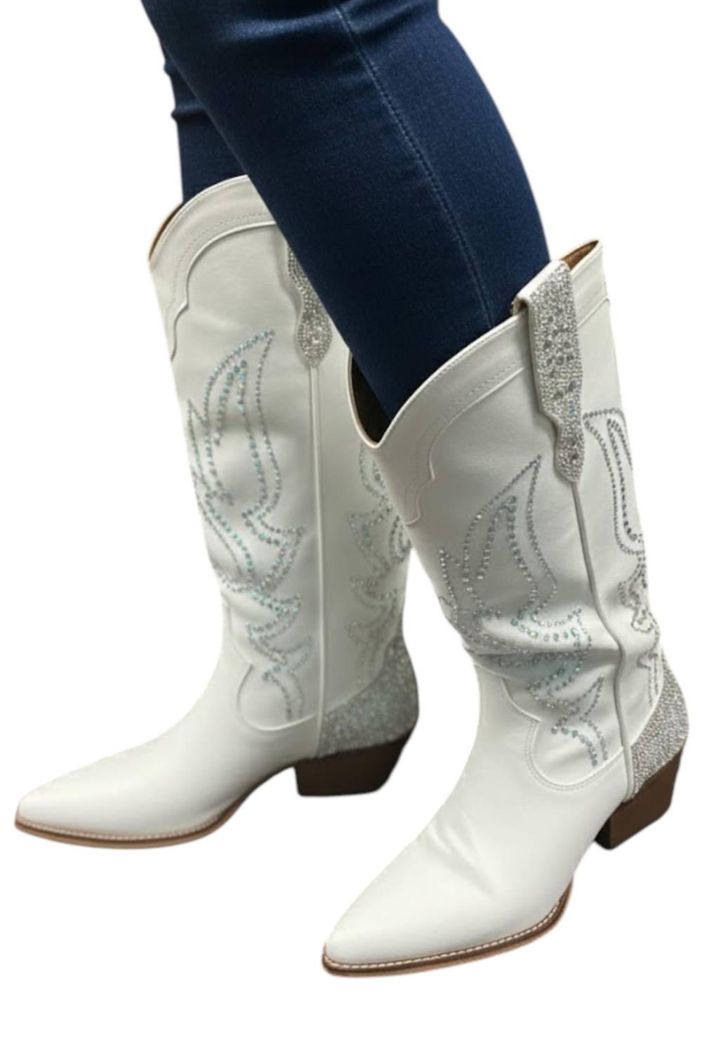 Arider Girl - Women's Rhinestone And Embroidered Western Boots