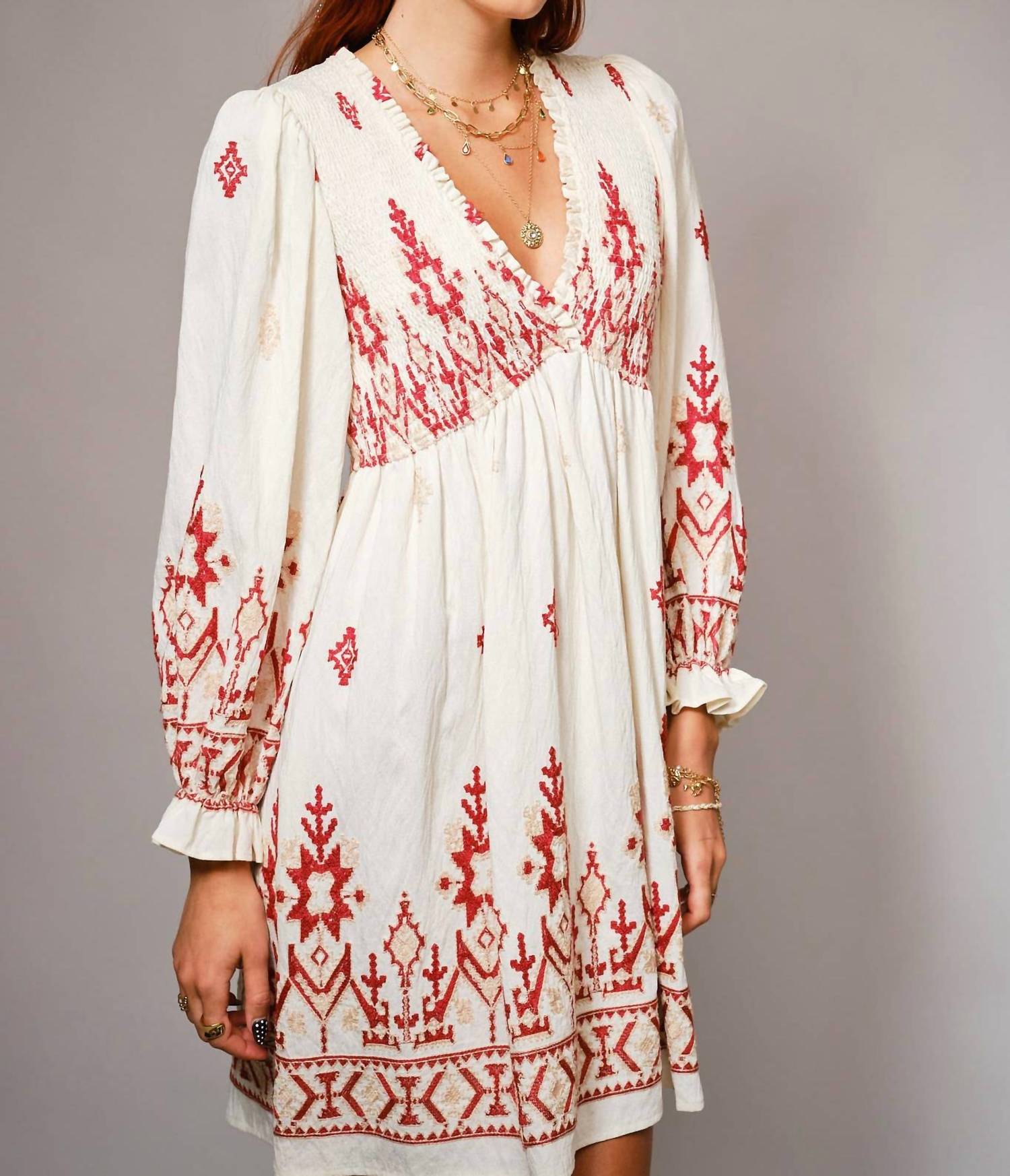 Blue B - Belinda Boho Embroidered Dress