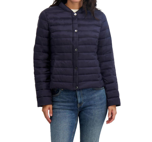 Tahari - Women's Lightweight Quilted Stretch Jacket With Snap Closure