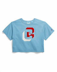 Champion - Women's 3D-Look Logo Cropped T-Shirt