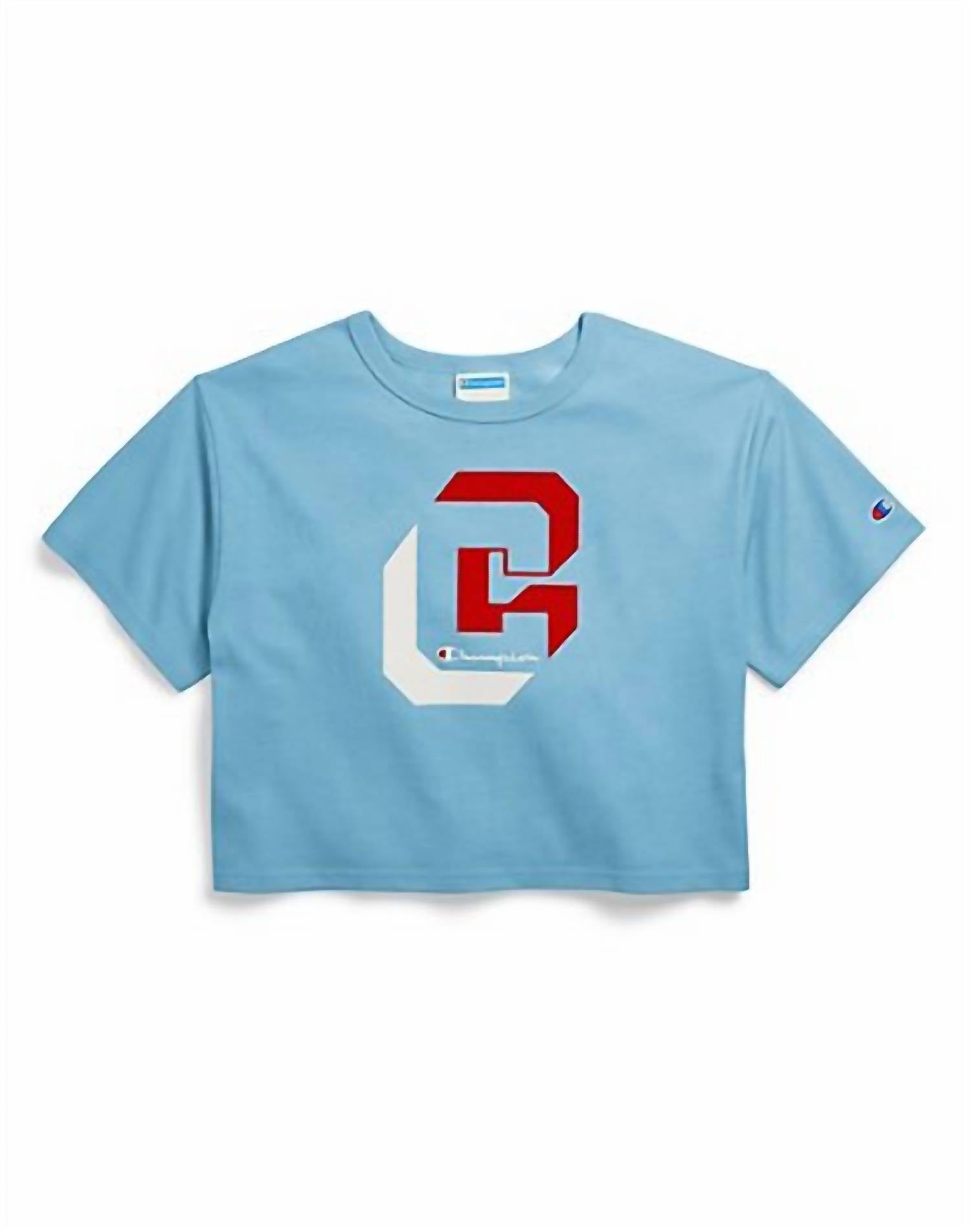 Champion - Women's 3D-Look Logo Cropped T-Shirt