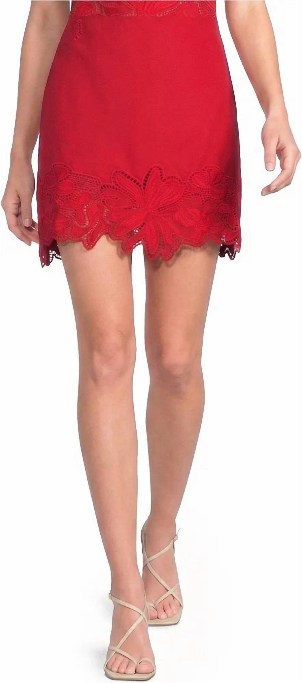 Lucy Paris - Women's Lina Eyelet Mini Skirt