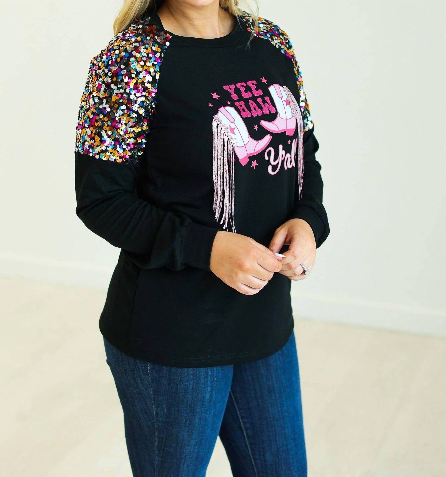 Southern Grace - Boots Graphic On Sweatshirt